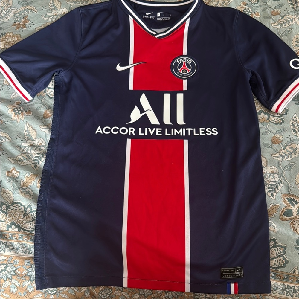 Nike Kids PSG Navy and Red Jersey
